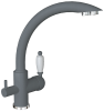 Смеситель для кухни с подключением к фильтру FLORENTINA Шале FL (333.25H.2113.307) серый шёлк