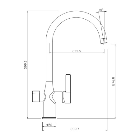Смеситель для кухни с подключением к фильтру IDDIS Pure (PURSBFJi05)