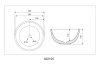 Раковина накладная круглая ABBER серия Bequem (AC2105) белая