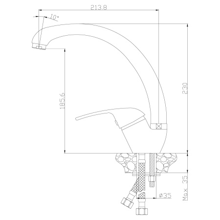 Смеситель для кухни ROSSINKA Silvermix Серия Y (Y40-23)