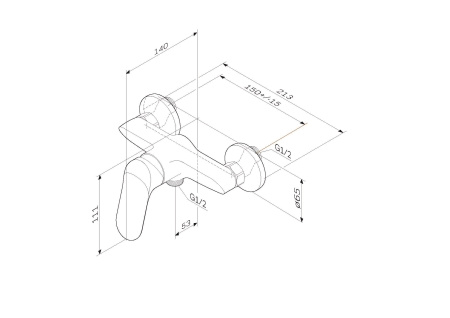 Смеситель для душа Am.Pm Sunny (F85C20000)