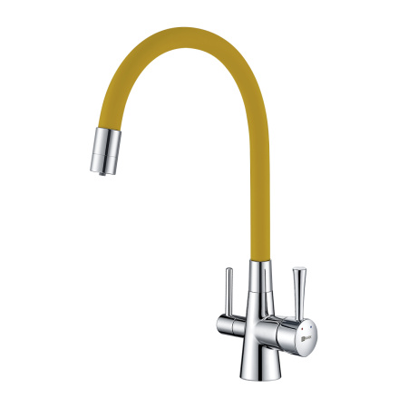 Смеситель для кухни LEMARK Comfort (LM3075C-Yellow) с подключением к фильтру, желтый