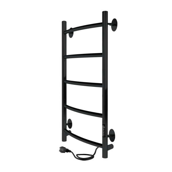 Полотенцесушитель электрический 700х300 INDIGO Arc Lux (LCALE70-30BRRt) универсальное подключение, черный