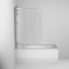 Душевая шторка на ванну 80х150 см Damixa Skyline (DX35WBS-D7W1-150MT ) с полотенцедержателем