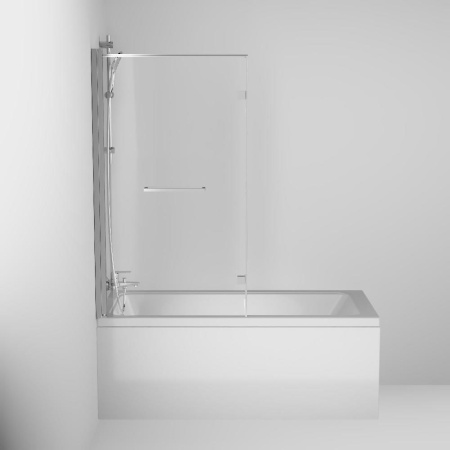 Душевая шторка на ванну 80х150 см Damixa Skyline (DX35WBS-D7W1-150MT ) с полотенцедержателем