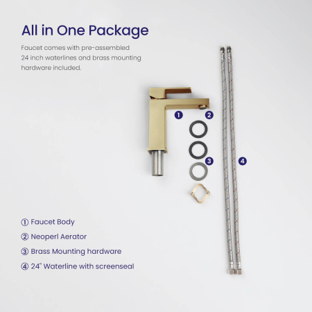 Смеситель для раковины Timo Selene (2061/17F) золото