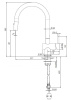 Смеситель для кухни REGINOX FLINT Black (K1035K) с вытяжной лейкой, черный