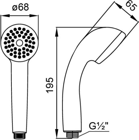 Лейка для душа MILARDO (1401F68M18)