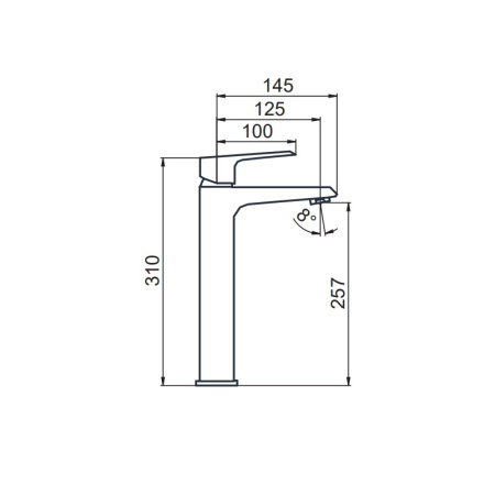 Смеситель для накладной раковины Zeegres Z.LOMBARDIA (30004014) черный