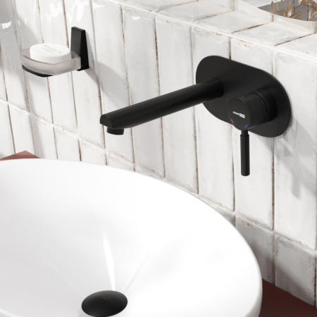 Встраиваемый смеситель для раковины WasserKRAFT Gollach (3330) черный