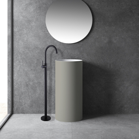 Напольный смеситель для раковины ABBER Wasser Kreis (AF8141B) черный матовый