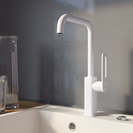 Смеситель для кухни IDDIS Slide (SLIWT00i05), белый матовый