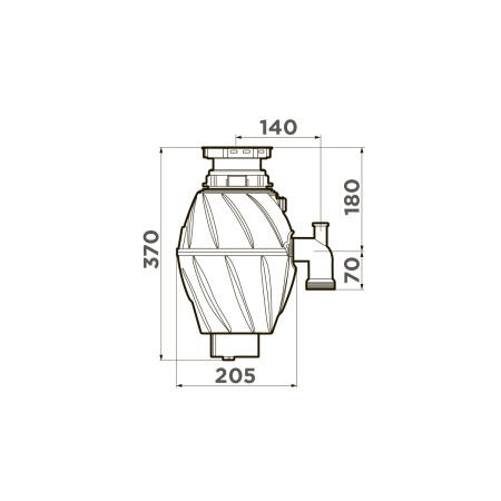 Измельчитель пищевых отходов Omoikiri Nagare 500 (4995060)