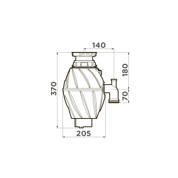 Измельчитель пищевых отходов Omoikiri Nagare 500 (4995060)