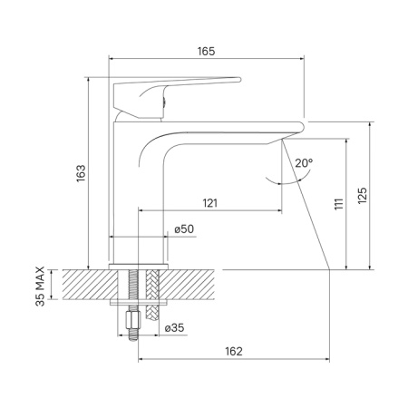 Смеситель для умывальника IDDIS Edifice (EDISB00i01)