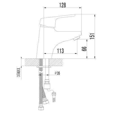 Смеситель для умывальника и биде LEMARK серия Luna LM4116C