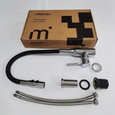 Смеситель для кухни с гибким изливом Milardo Meal (M01SB2FM05)