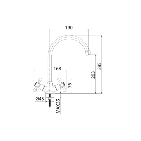 Смеситель для кухни MILARDO Duplex (DUPSB0JM05) Смеситель для кухни MILARDO Duplex (DUPSB0JM05)