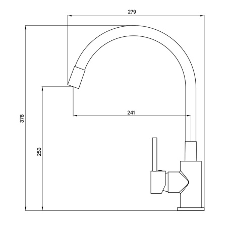 Смеситель для кухни Milardo Meal (M01SB0FM05) с гибким изливом, хром/черный