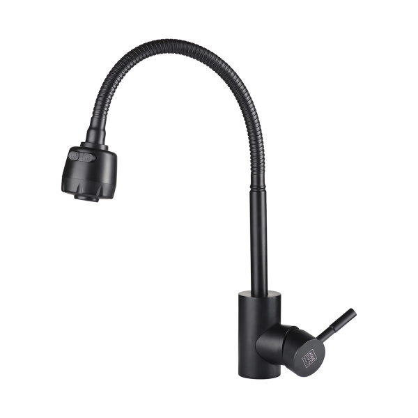 Смеситель для кухни AQUEDUC (34572310) с гибким изливом, черный