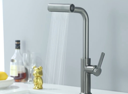 Смеситель для кухни ZORG Steel Hammer (SH 092 PVD BRONZE) с выдвижным изливом, бронзовый