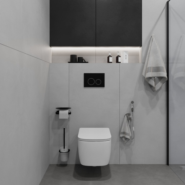 Клавиша смыва универсальная 003 IDDIS Unifix (UNI03BCi77), черная