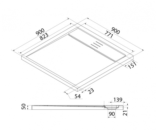 Душевой поддон IDDIS Bild (BIL5WS9i22)