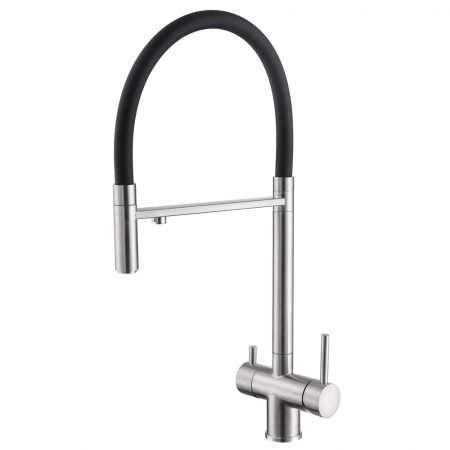 Смеситель для кухни ABBER Wasser Kreis (AF81141) с подключением к фильтру и выдвижной лейкой