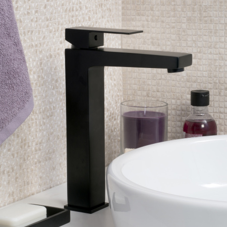 Смеситель для накладной раковины WasserKRAFT Abens (2003H) черный матовый