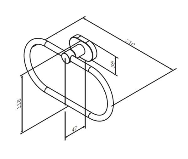 Кольцо для полотенец Am.Pm Sense L (A7434400)