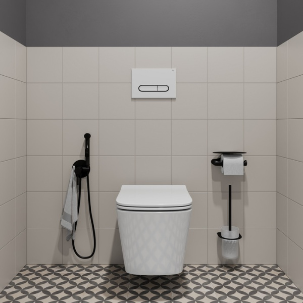 Клавиша смыва универсальная 001 IDDIS Unifix (UNI01WBi77), белая