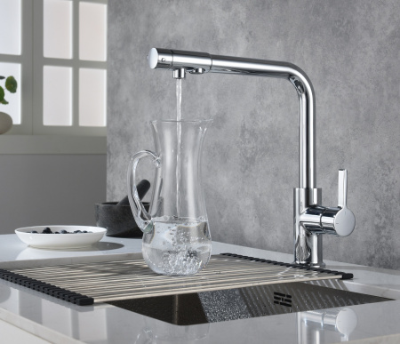 Смеситель для кухни Timo Hette (1026/00F) с подключением к фильтру