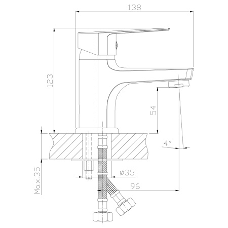 Смеситель для раковины ROSSINKA Silvermix Серия S (S35-11) Смеситель для раковины ROSSINKA Silvermix Серия S (S35-11)