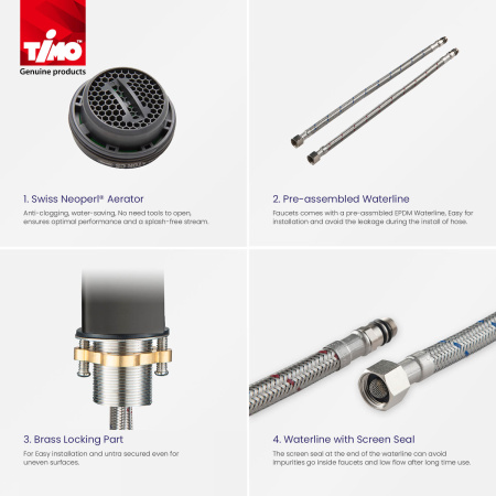 Смеситель для раковины Timo Briana (7161/00F)