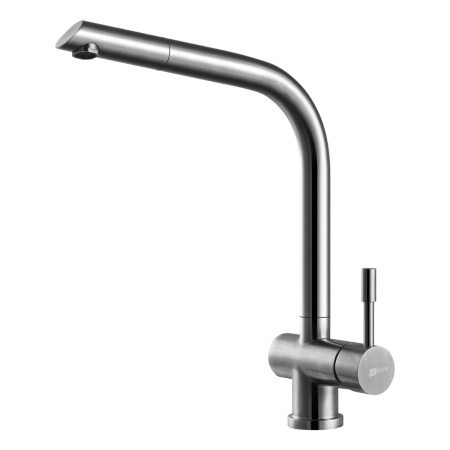Смеситель для кухни LEMARK серия Expert с вытяжным изливом, сталь LM5075S