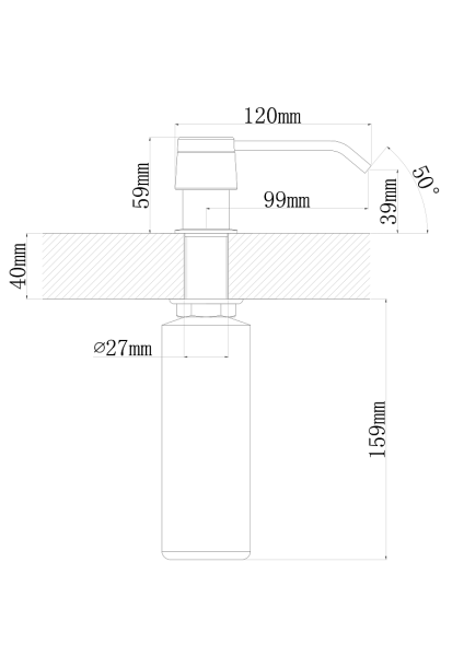 Дозатор FLORENTINA Рондо FL (703.727.0000.207), монблан