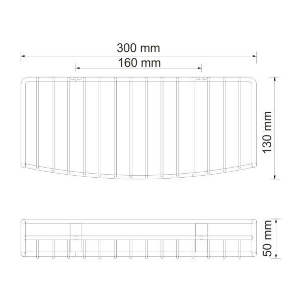 Полка металлическая прямая WasserKRAFT Isar (K-1811) темная бронза