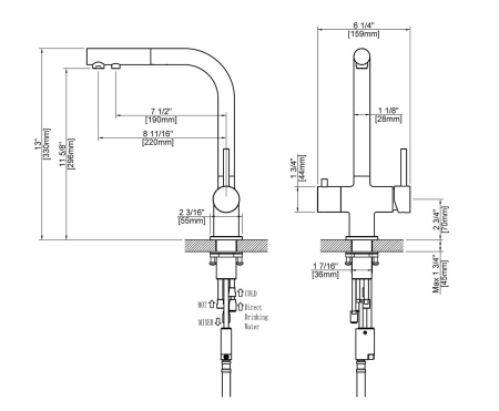 Смеситель для кухни Timo Saona (2356/17FL) с подключением фильтра и выдвижной лейкой, золото Смеситель для кухни Timo Saona (2356/17FL) с подключением фильтра и выдвижной лейкой, золото