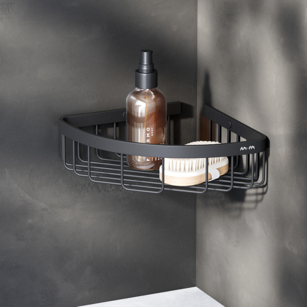 Полка для душа угловая Am.Pm Sense L (A7452122) черная