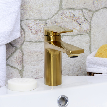 Смеситель для умывальника WasserKRAFT Aisch (5503), золото