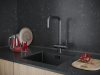 Смеситель для кухни PAULMARK WETTER (We213030-GM) с подключением к фильтру, вороненая сталь