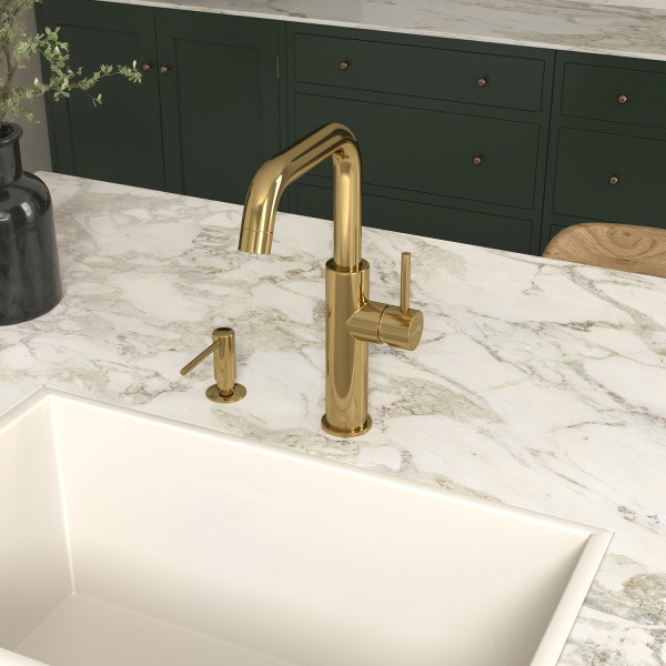 Смеситель для кухни под фильтр WasserKRAFT Kitchen (A8577) глянцевое золото