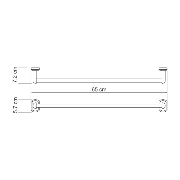 Держатель полотенец одинарный WasserKRAFT  Oder (K-3030)