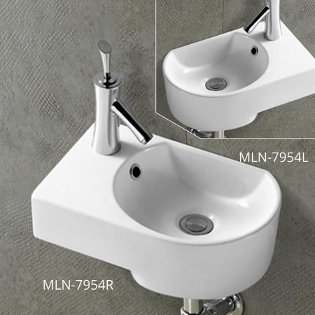 Раковина подвесная настенная MELANA (7954R-805) круглая, белая Раковина подвесная настенная MELANA (7954R-805) круглая, белая