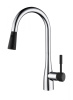 Смеситель для кухни DK Rhein.Schiller (DA1462505B) с выдвижной лейкой, хром-черный