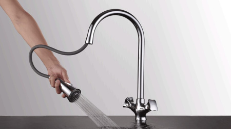 Смеситель для кухни DK HessenGrimm (DA1382501) с выдвижной лейкой