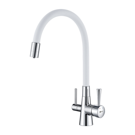 Смеситель для кухни LEMARK Comfort (LM3075C-White) с подключением к фильтру, белый