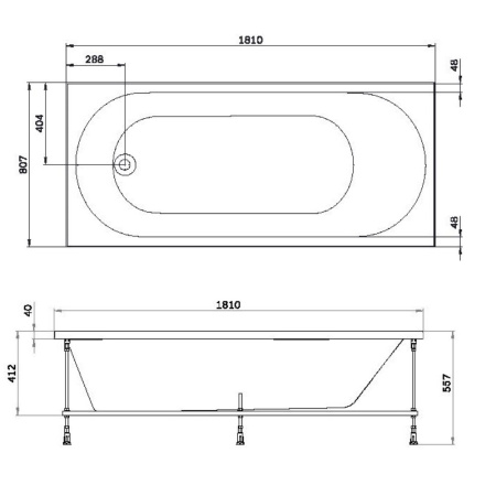 Ванна акриловая 180х80 см Am.Pm X-Joy (W94A-180-080W-A)