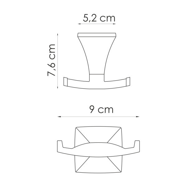 Крючок двойной WasserKRAFT  Wern (K-2523D)