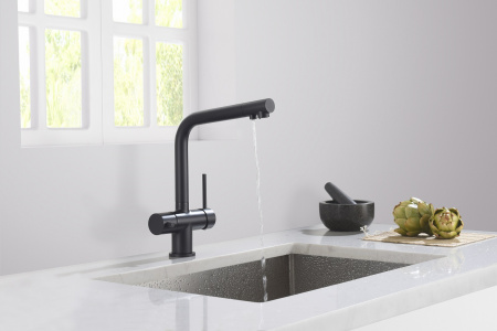 Смеситель для кухни Timo Saona (2396/03F) с подключением фильтра, черный